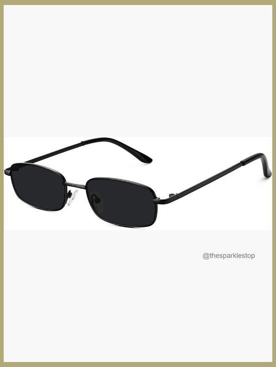 Retro Small Square Frame Sunglasses with UV400 Protection main image 7